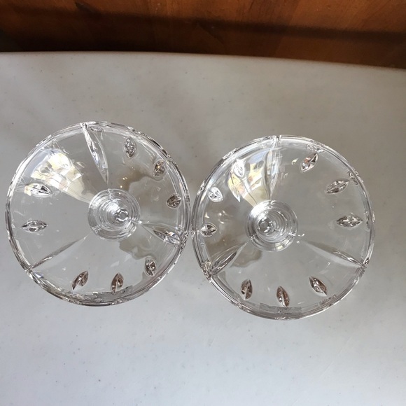 Set of 2 Waterford Marquis Clear Cut Crystal Candle Sticks With Stickers - Picture 5 of 5